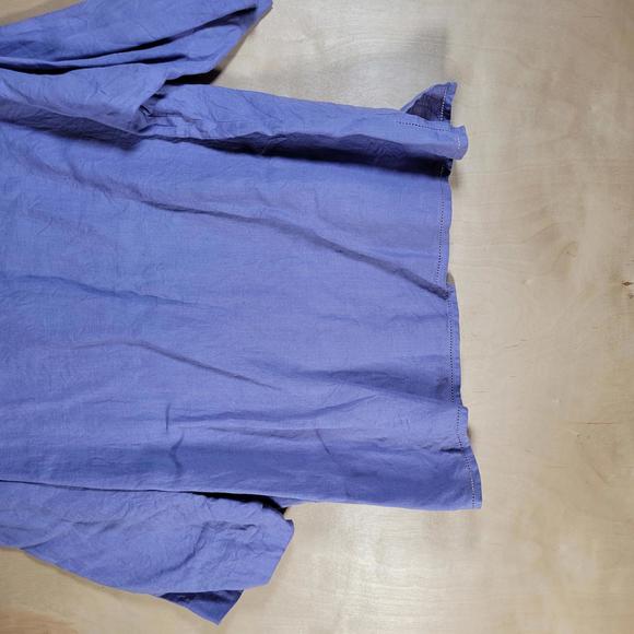 Talbots Petites Irish Linen Lilac Button Front Shirt Women Petite Size 16P - Picture 9 of 10